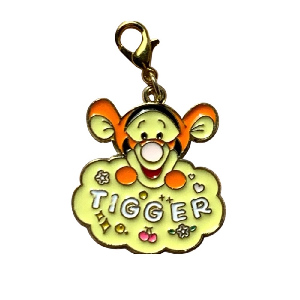 Tigger Keychain, Backpack, Zipper Pull Charm with Orange & Yellow Design